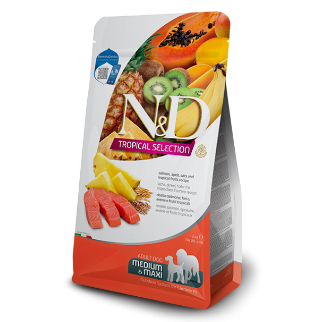 Farmina N&D Tropical Canine Salmon & Tropical Fruits Adult Med/Maxi 10kg